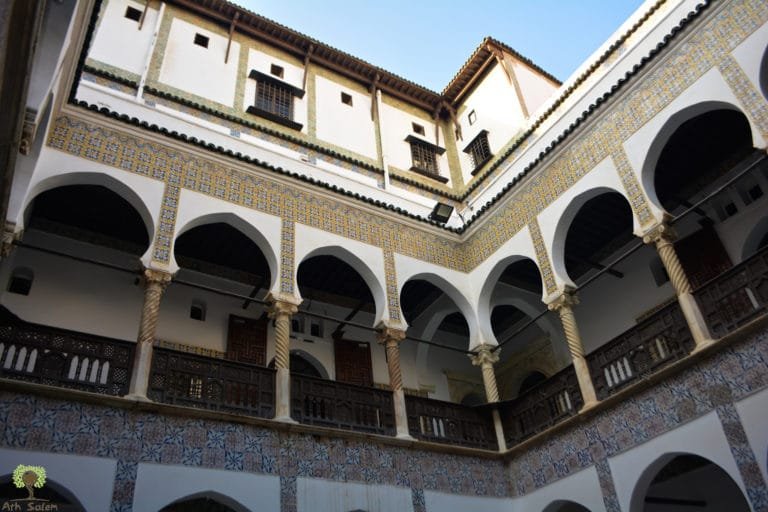 Arches on arches. The courtyard is the only level, private, open ground the hill allows.