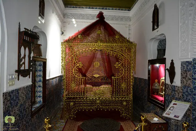 Interior of a museum room in a Casbah palace